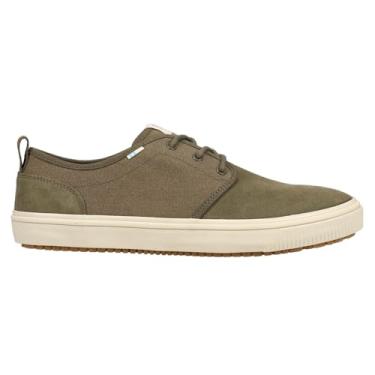Imagem de TOMS Men_Sneaker_Water Resistant Dark Olive Suede/Canva Sapatilhas desportivas para homem, Água resistente escuro, 44 EU
