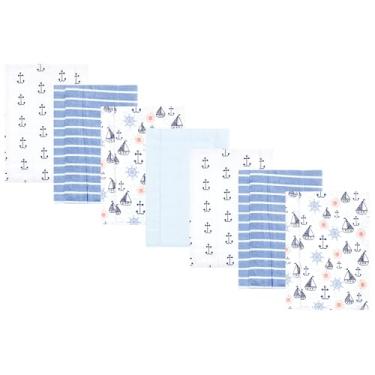 Imagem de Hudson Baby Pacote com 7 panos de flanela de algodão, luz do sol e veleiros, tamanho único