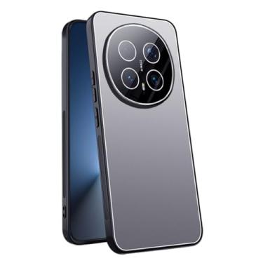 Imagem de POYUFRG Capa fina para Honor Magic 8 Pro/Magic 8, capa de metal fosco antiarranhões e impressões digitais com capa de proteção de lente com tudo incluído, cinza, 8