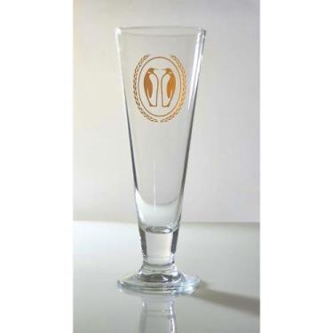 Imagem de Kit C 2 Tulipa Reta pra Chopp Antarctica logo dourada 300ml - sem marc