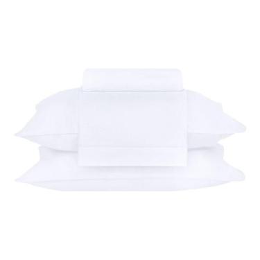 Imagem de Jogo de Cama Queen 180 Fios Buddemeyer Basic Percalle 04 Peças, Branco
