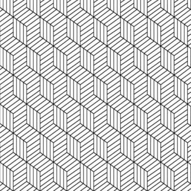 Imagem de Quadro Decorativo Geométrico Abstrato em Tons de Preto e Branco - Arte Moderna para Decoração de Parede 30x30cm