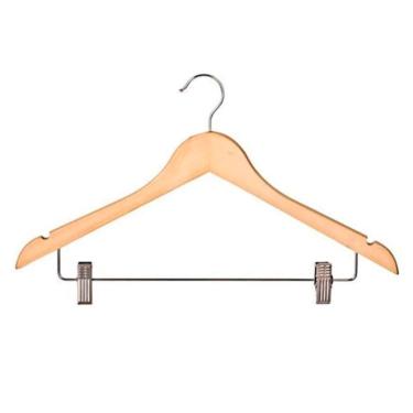 Imagem de Cabide De Madeira Com Presilhas De Metal