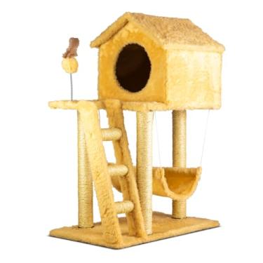 Imagem de Arranhador Gato Casa Dois Andares com rede e Escada