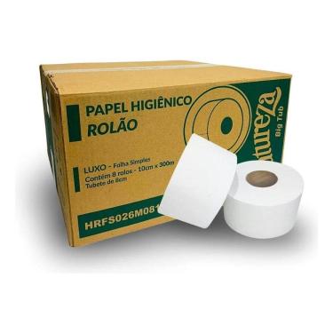 Imagem de Papel Higiênico Rolão Institucional Extra Luxo 8X300 Mts 9Cm