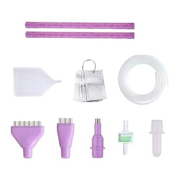 Imagem de Esquirla Caneta para pintura com diamantes DIY, compacta, com bandeja de armazenamento, filtro e tubo a vácuo, ideal para projetos detalhados de pintura com, Caneta Crack Roxa