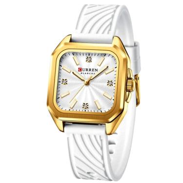 Imagem de Relógio Feminino Minimalista Quadrado de Quartzo Casual Silicone