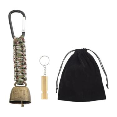 Imagem de simhoa Mochila com Pingente de Sino de Urso, Bolsa de Armazenamento Multiuso, Chaveiro com Sino de Urso para Sobrevivência, Ideal para Escalada,