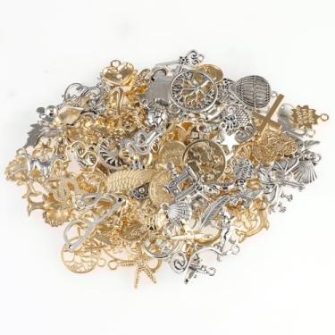 Imagem de 20 pingentes de liga galvanizada, estilos variados aleatórios para fazer joias faça você mesmo, colar pulseira chaveiro suprimentos para artesanato