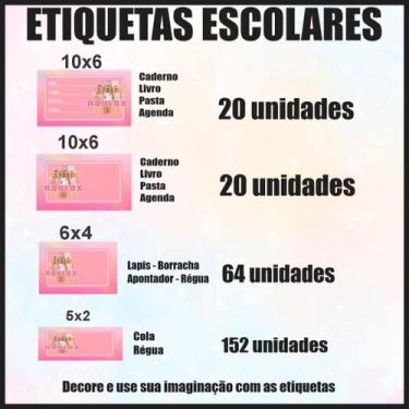 Imagem de Etiqueta Adesiva Escolar em Vinil Tema Personagem Diversos - Dekal Dec