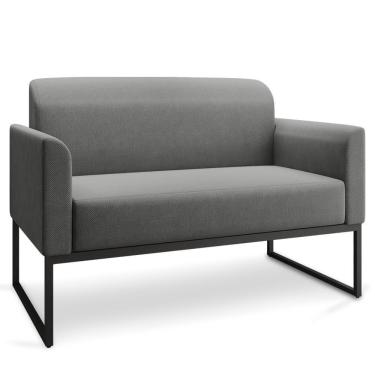 Imagem de Poltrona Namoradeira 2 Lugares Industrial Preta A26 Grafite