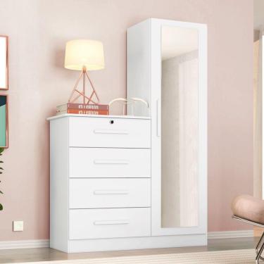 Imagem de Cômoda Samira Branco Com Espelho