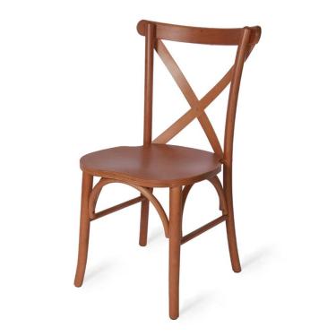 Imagem de Cadeira de Madeira Espanha Empilhável Imbuia Verniz