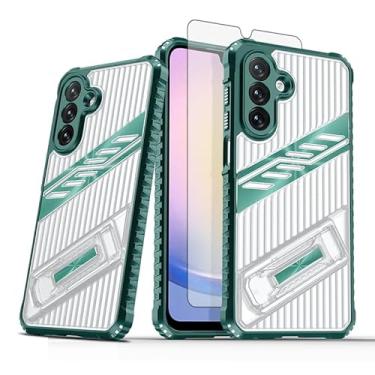Imagem de Asuwish Capa de celular para Samsung Galaxy A16 5G/4G com protetor de tela de vidro temperado e suporte resistente à prova de choque híbrido suporte rígido acessórios A 16 16A SM-A166U mulheres homens