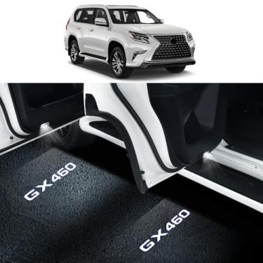 Imagem de Lâmpada de projeção de boas-vindas de porta de carro adequada para a versão 2010-2023 do Lexus GX460 Lente de LED Lâmpada de indução automática Modificação interna lexus gx460 acessórios (4 peças)