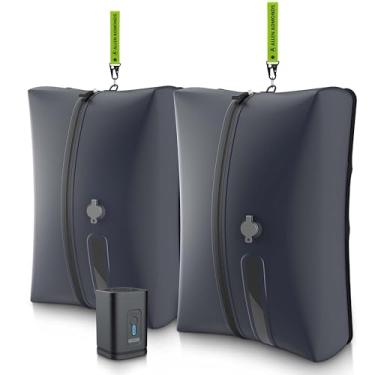 Imagem de ALLEN ADMONDS Sacos de vácuo para viagem com bomba elétrica, sacos de compressão impermeáveis de 34L para malas de mão e mochila para viagens aéreas, férias, acampamento, passeios de barco, esportes