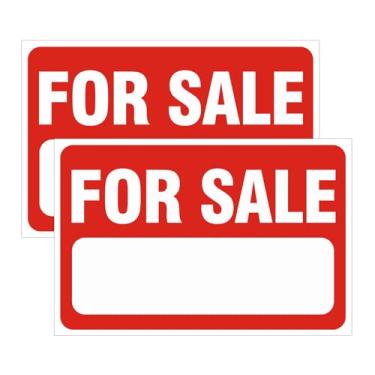 Imagem de Pacote com 2 adesivos de carro para venda, vinil autoadesivo de 29 x 19,7 cm, à prova de intempéries e durável para veículos, garagens, casa e barco, fácil de aplicar e remover (2)