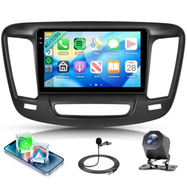 Imagem de Estéreo automotivo 4 núcleos 4G + 128G para rádio Chrysler 200C 2015 2016 2017 2018 2019, Carplay Android Auto, WiFi GPS, unidade de cabeça de tela sensível ao toque embutida de 9 polegadas para