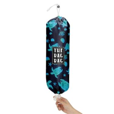 Imagem de IHopes+ Suporte de saco de plástico, suporte de sacola de compras reutilizável para cozinha doméstica, viagem, acampamento, decoração de praia, use 1 pacote, padrão de tartaruga de vida marinha