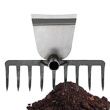 Imagem de capina ancinho mão - Raspador Paisagismo Ferramenta Soltando Solo | Extrator grama Ancinho jardinagem manual Ferramentas jardinagem para terraço paisagístico Hoghaki