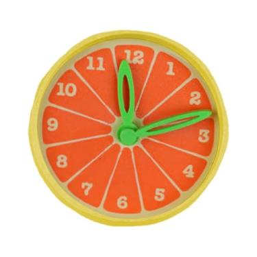 Imagem de Relógio de mesa, despertador cítrico moderno | Acessórios silenciosos operados por bateria, decorações de casa para escola, quarto, cozinha, decoração de prateleira