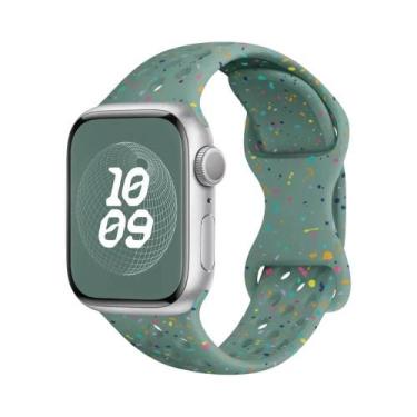 Imagem de Pulseira De Silicone Respirável Para Apple Watch 44mm 45mm 40mm 41mm 3