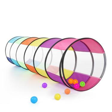 Imagem de Baby Play Tunnel WeHouse Colorido com 2 lados de malha para crianças -