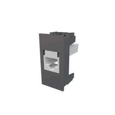 Imagem de Módulo Tomada Rede de Informática RJ45 CAT 5E - 8 Vias – FAME