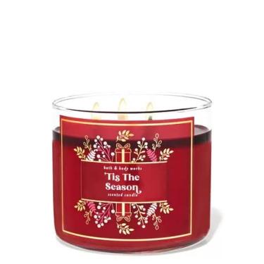 Imagem de Bath & Body Works, White Barn Vela de 3 pavios com óleos essenciais - 411 g - Aromas de Natal 2021! (É a estação)