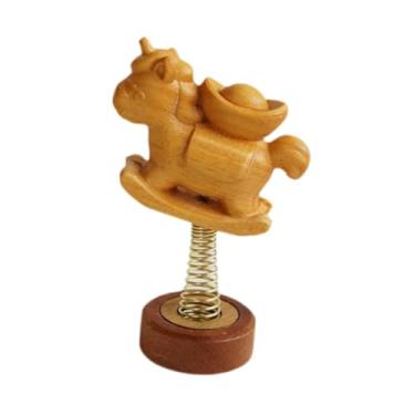 Imagem de Bothyi Decoração para painel de carro, ornamento interno para carro, escultura fofa e divertida de cavalo de balanço, decoração para sala de estar, mesa de, Style B