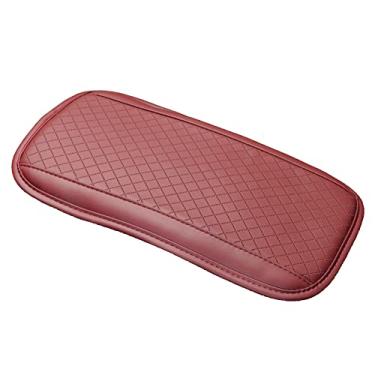 Imagem de Capa de console central de carro de 31,5 x 18,5 cm, almofada de apoio de braço de carro de espuma de memória, almofada universal para caixa de apoio de braço de carro, protetor de couro de fibra para