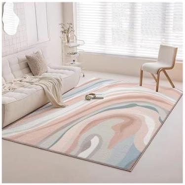 Imagem de SPXMQSS Tapete de área grande para sala de estar, tapete antiderrapante para quarto de dormir, lavável resistente ao desgaste para sala de estar, quarto, sala de jantar, escritório B 200 x 300 cm