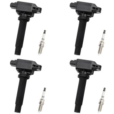 Imagem de DRIVESTAR Conjunto de 4 bobinas de ignição UF656 e velas de ignição compatíveis com 2.0L 2.2L 5.0L 2012-2018 Mazda 3, 2014-2017 6, 2016-2018 CX-3, CX-9, CX-5