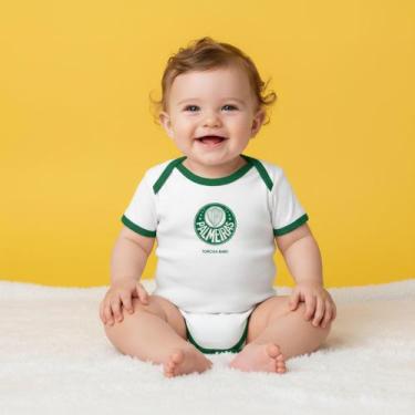 Imagem de Body Bori Bebê Infantil Palmeiras Time de Futebol Oficial Licenciado T