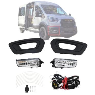 Imagem de Getfarway Kit de fiação de faróis de neblina esquerda e direita com biséis apto para Ford Transit│E-Transit 2020 2021 2022 2023 2024 F1EZ15200A F1EZ15201A para-choques acessórios para faróis de