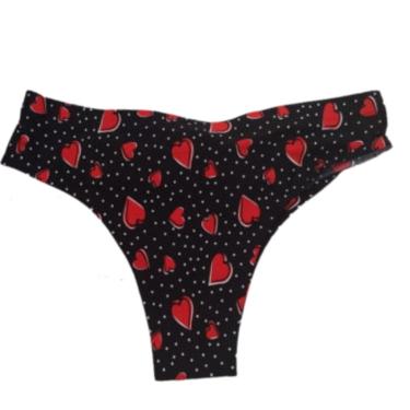 Imagem de TANGA CORTE A LASER PRETA DOLCE SEDUTTI COM CORAÇÃO AMORARMA