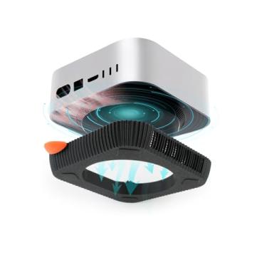 Imagem de FKBAightccy Suporte base para Mac mini M4 Suporte de dissipação de calor Dock para Mac Mini Desktop Mount Dock Acessórios Preto