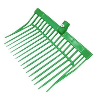 Imagem de Baoblaze Cabeça de substituição para garfo de esterco de cavalo, ancinho de esterco de cavalo, cabeça de forcado de jardim para criação de animais de fazenda, Verde