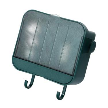 Imagem de Hyuduo Caixa de Sabão de Parede, Recipiente de Drenagem Automática Montado na Parede à Prova d'água Com Tampa e Ganchos para Banheiro, Cozinha, Lavanderia, Caixa de Armazenamento à Prova de Poeira