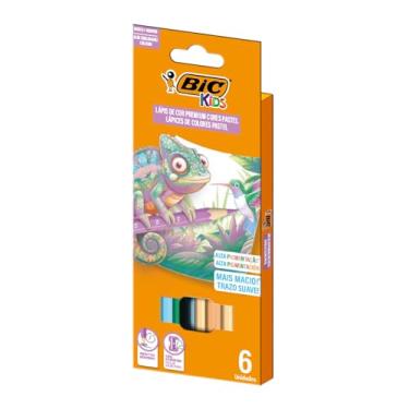 Imagem de 301090 - Lápis de Cor Pastel, BIC, Alta Pigmentação, Escrita Macia, 6 Unidades