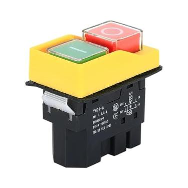 Imagem de Interruptor de botão à prova d'água YCZ3-A Dispositivo de travamento automático DZ04 DZ05 DZ-6 Botão de interruptor eletromagnético Parada de emergência trifásica (azul)