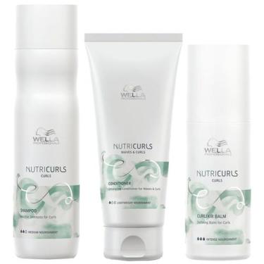 Imagem de Wella NutriCurls Shampoo 250ml, Condicionador 200ml e Creme 150ml