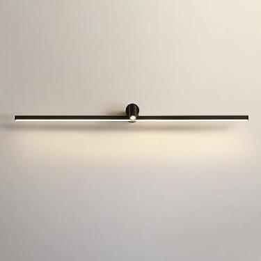 Imagem de Luminária de parede linear de metal com LED de 3W, pequena e longa, ideal para iluminar a frente do espelho da penteadeira.