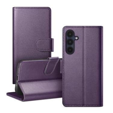 Imagem de RingPi Capa de telefone para Samsung Galaxy A16 5G capa de couro flip magnética com suporte ajustável, compartimento para cartão com bloqueio de RFID e proteção contra quedas de 360°, compatível com