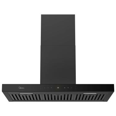 Imagem de Coifa De Parede 90cm Black Inox Smart Pro Touch Midea MH90M77AT22BW1 110V