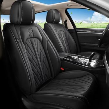 Imagem de TTX LIGHTING Capas de assento adequadas para Subaru Impreza 2012-2025 2026 capas de assento de carro conjunto completo 5 assentos à prova d'água couro automotivo respirável protetor de almofada preto