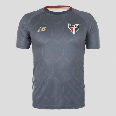 Imagem de Camisa New Balance São Paulo Treino 2025 Cinza-Masculino