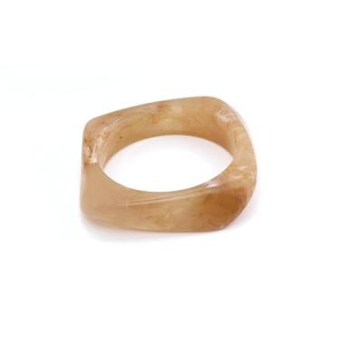 Imagem de Navirix Pulseiras grossas de acrílico, pulseiras largas grossas de resina marrom para mulheres e homens, joias simples, Medium, Acrílico, Sem Pedra Preciosa