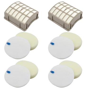 Imagem de Filtros de substituição para Shark Rotator DuoClean Powered Lift Away Speed NV680 NV681 NV682 NV683 NV800 NV801 NV803 UV810, compare com as peças # XFF680 e XHF680, 2 HEPA + 4 filtros de espuma e