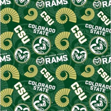 Imagem de Colorado State University Rams Tecido 100% algodão oficialmente licenciado pela Sykel Enterprises – ¼ jarda pré-cortado